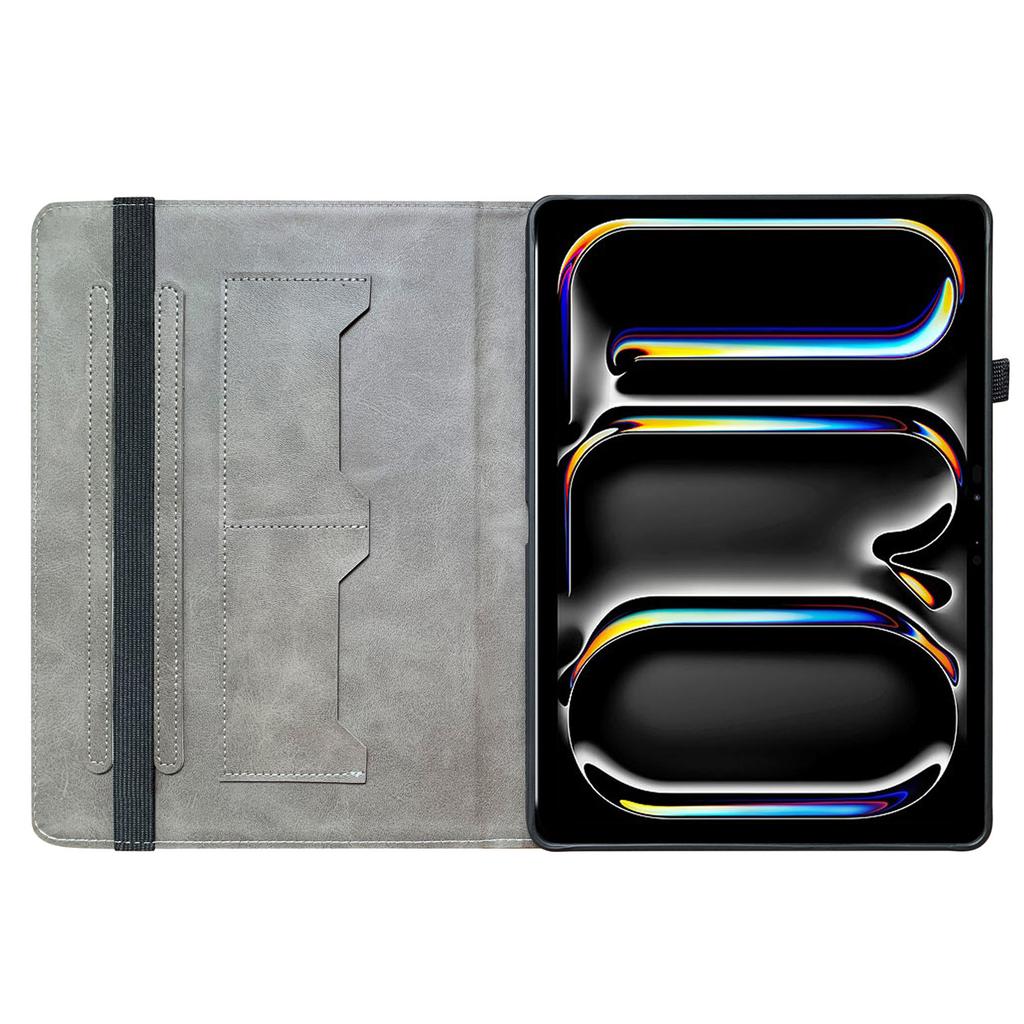 For iPad Pro 13 (2025)/13 (2024) Leather Case Pattern Printed Stand Tablet Cover with Card Slots