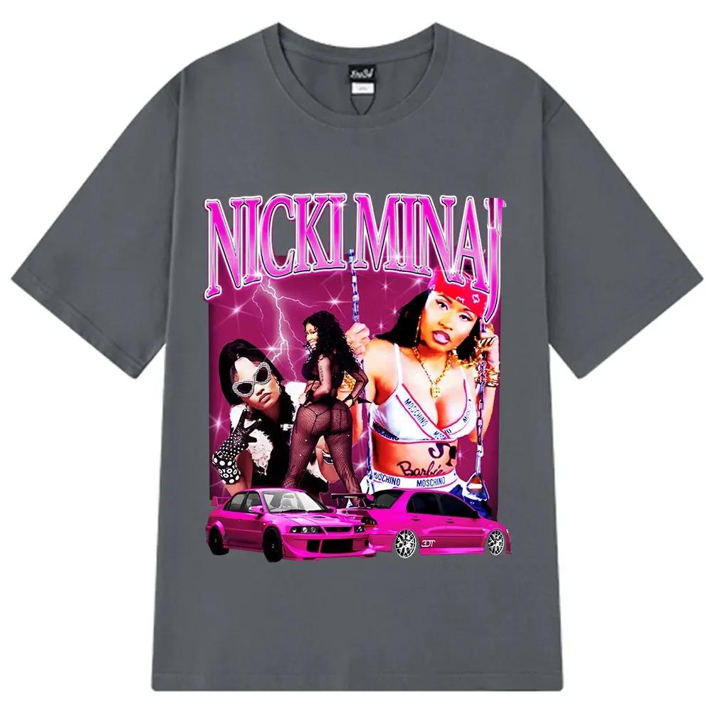 Nicki Minaj Graphic Tshirt 90s Vintage Hip Hop T Shirt Unisex Wounisex Casual Cotton Oversized Short Sleeve Aesthetic Trendy Tshirts