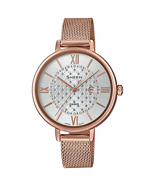 

Casio Men s Stainless Steel 50M Water Resistant Analog Quartz Watch SHE-4059PGM-7A білий