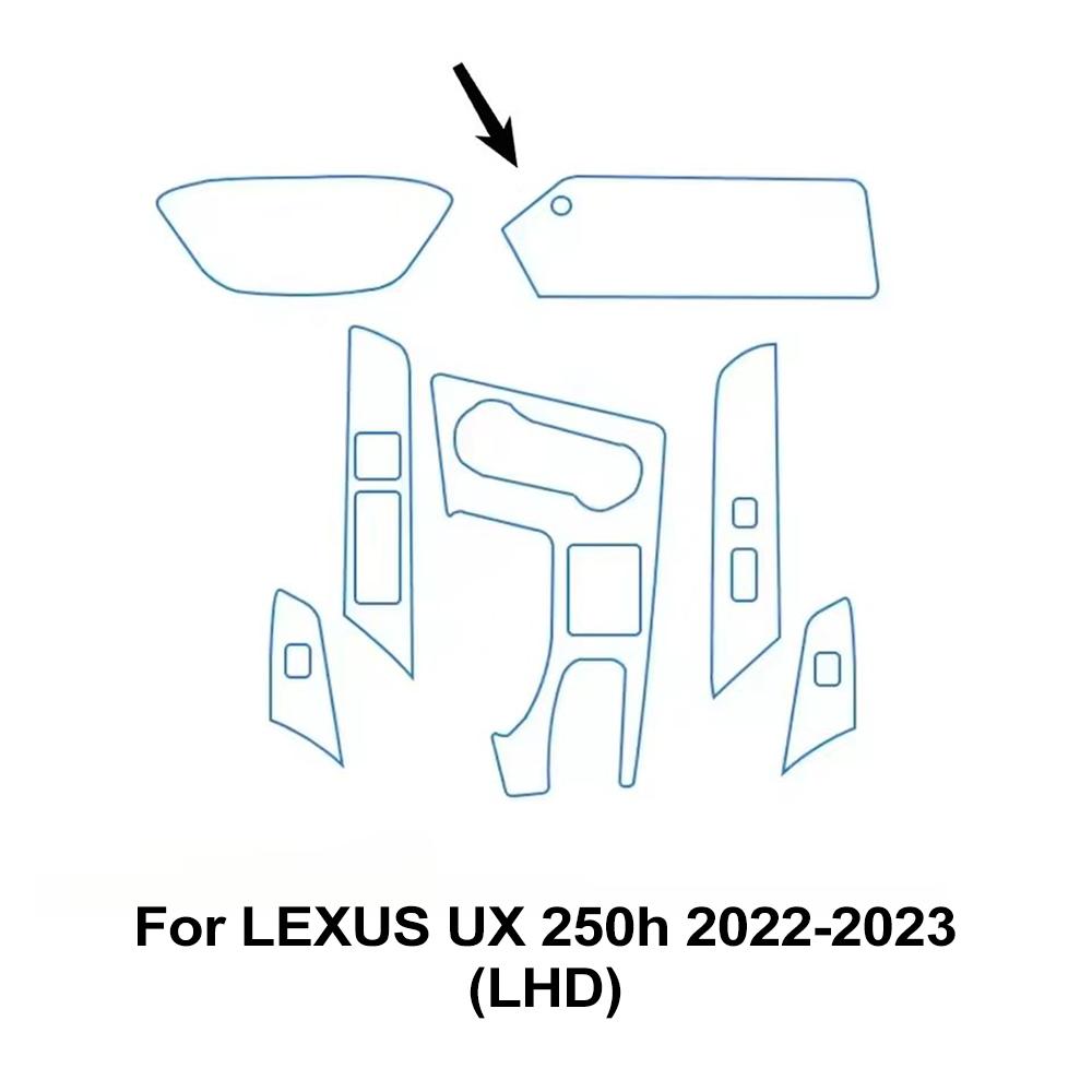 Pre Cutting TPU Film Transparent for LEXUS UX 250h 300 2026 2026 2026 2026 Interior Gear Panel GPS Center Console PPF Protection