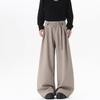 Old Money Drape Trousers Men's Autumn American Pleated Wide-leg Suit Pants Trendy Brand Retro Straight Casual Trousers