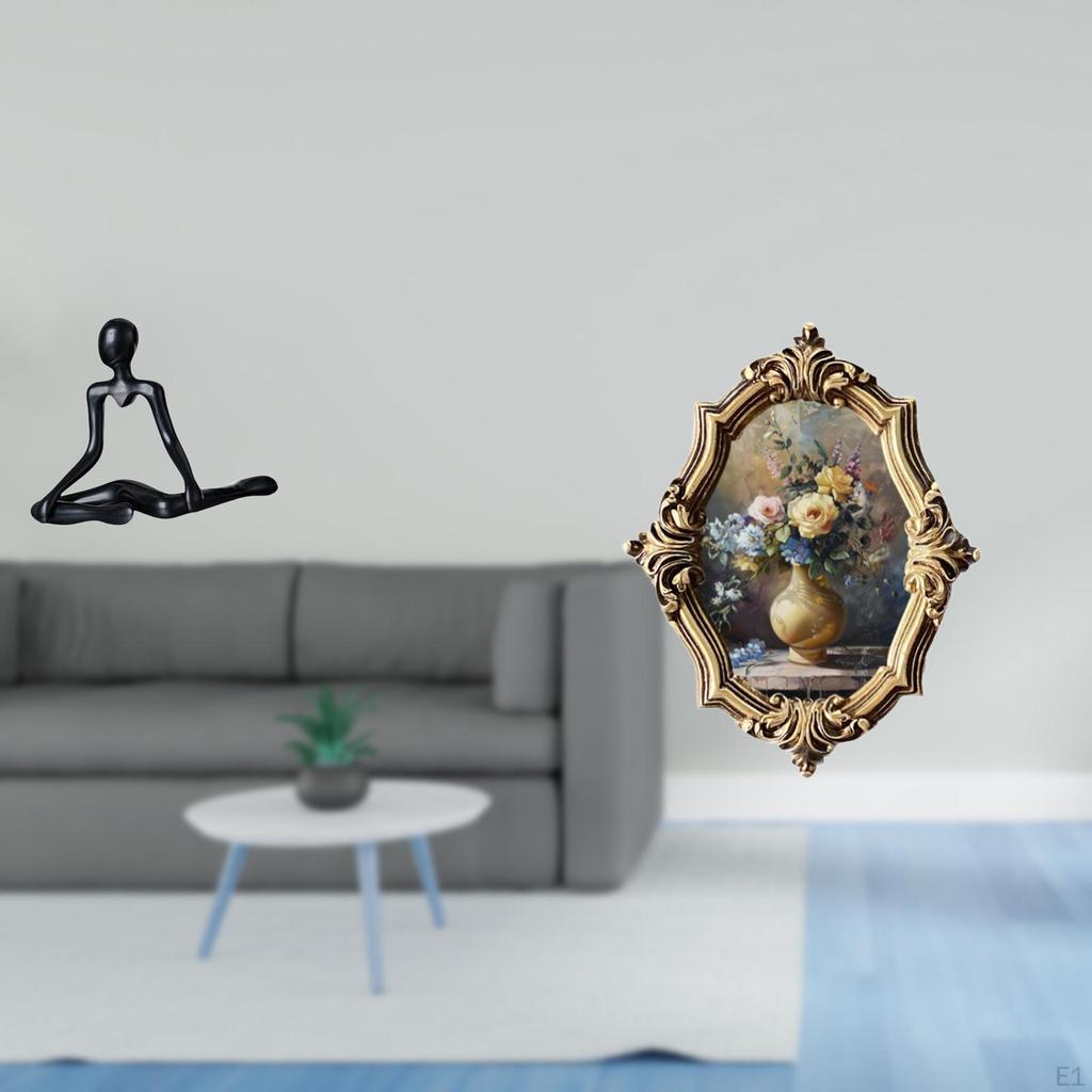Creative Abstract Thinker Statue Resin Photo Frame Unique Decorative Figurine Vintage Art Sculpture