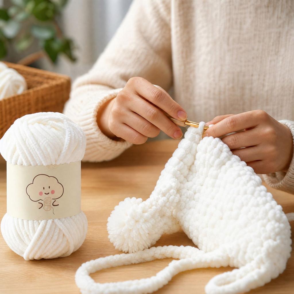 Weiches Garn zum Häkeln und Handstricken, Hautfreundliches mitteldickes Garn für DIY-Puppen