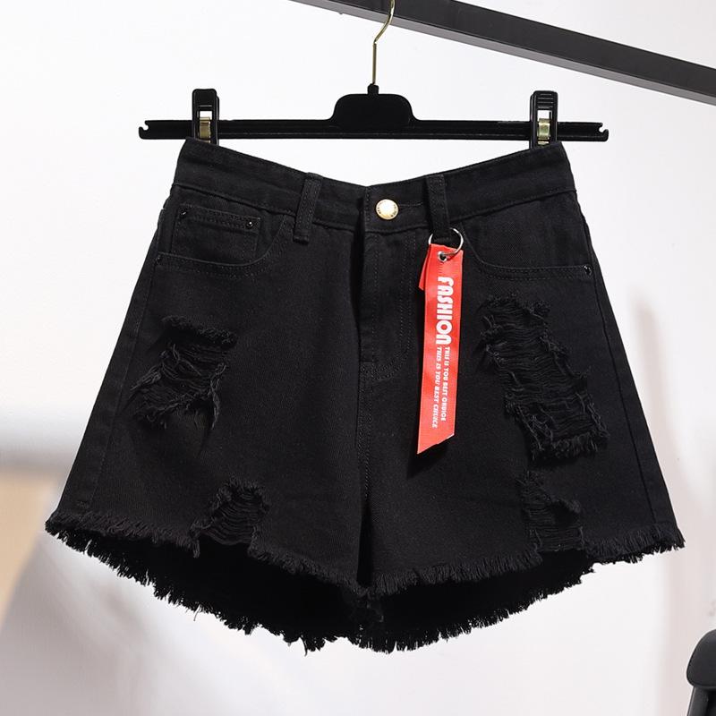 Women's Light Denim Wide-Leg Shorts - European & American Style
