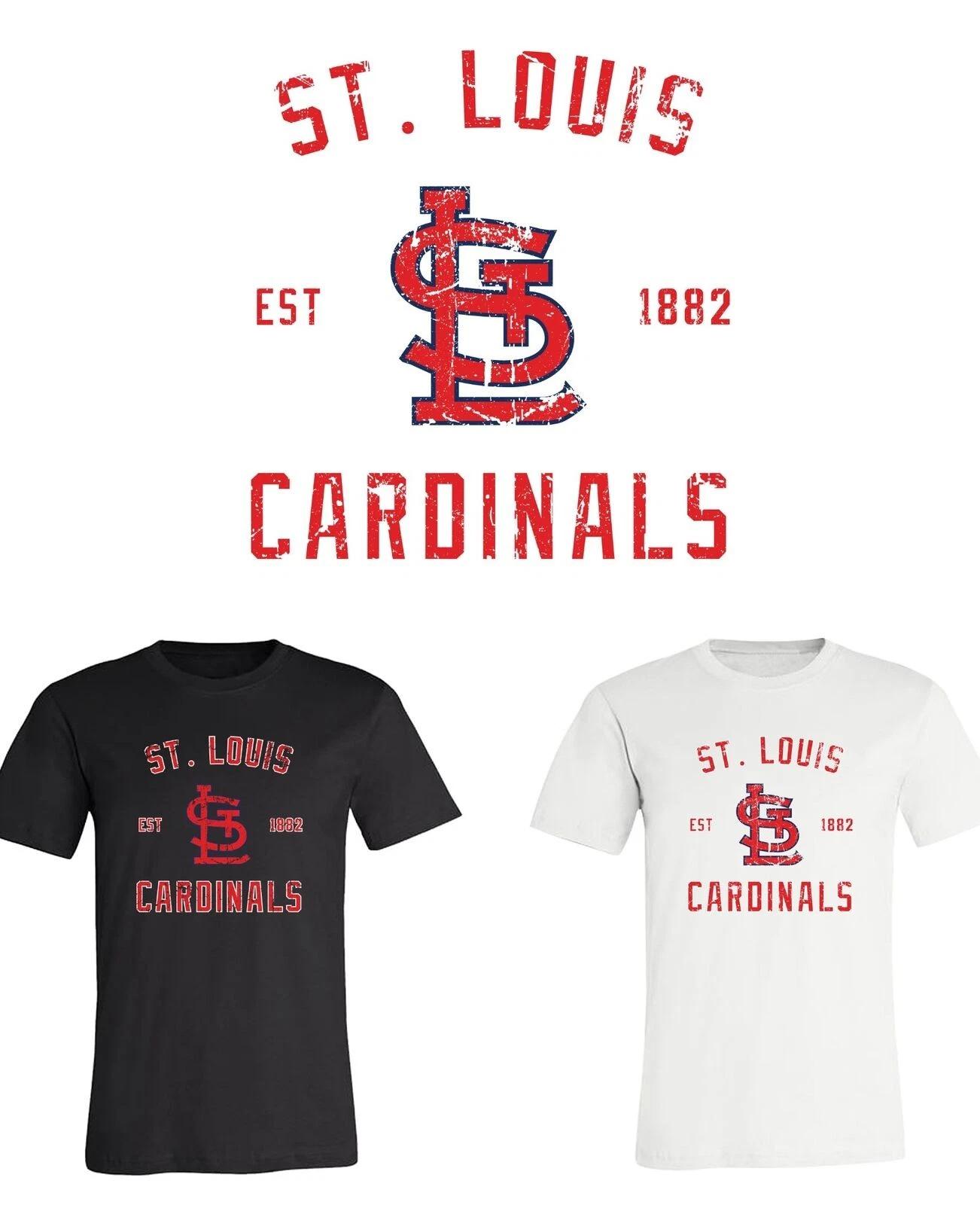St. Louis Cardinals Est Distressed logo T-Shirt Size Youth-Adult 6XL FAST Ship! L