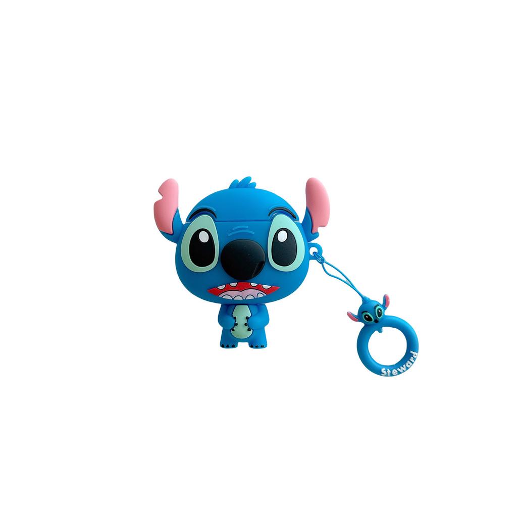 Cute 3D Stitch AirPods Pro Apple Bluetooth earphone case compatible with 1/1/1 Gen cartoon protective covers