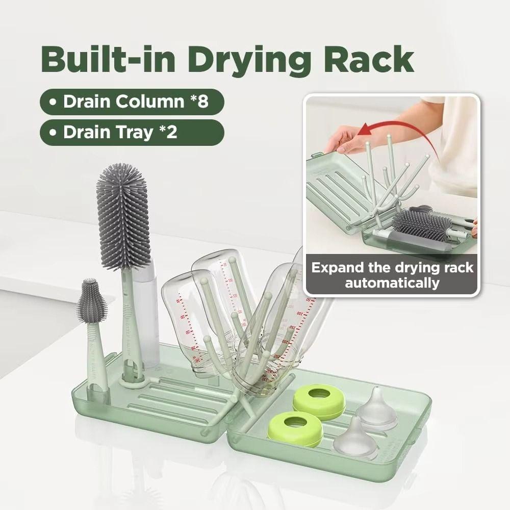 6 In 1 Set Bottle Cleaner Kit Travel Size Bottle Drying Rack  Outdoor Activities