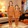 Family Matching Halloween Print Loungewear Set Long Sleeve Top and Pants for Parent and Child