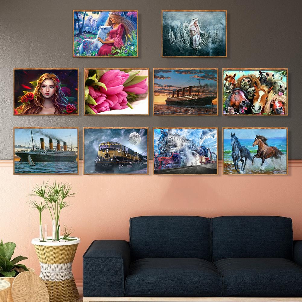 Buy 5D DIY Full Drill Diamond Painting Cross Stitch Embroidery Mosaic ...