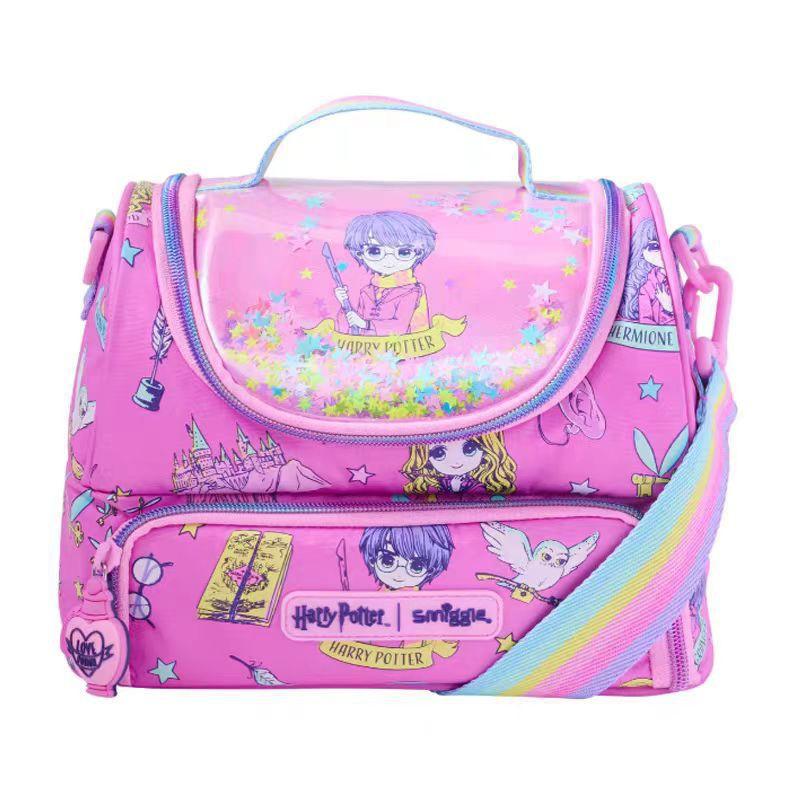 Kids Insulated Lunch Bag School - Double Layer Waterproof Canvas Tote With Handle Large Capacity Leakproof Student Lunchbox