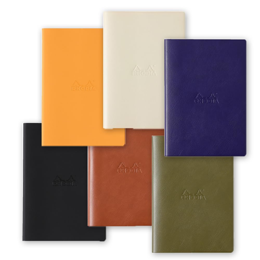 Rhodia Stapled Notebook Tone Blue x cm Stapled Notebook x 21 cm with 5mm Orange Cover cf119184bl Cover/Earth 15.3 21.8 (14.6 Grid) Water-Repellent