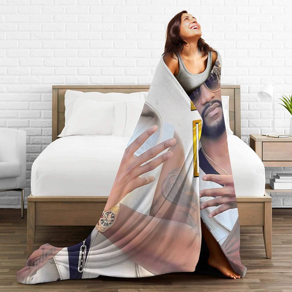 Fally Ipupa Congolese Singer Warm Soft Blankets  Students Plush Throw Blanket Novelty Outdoor Flannel Bedspread Sofa Bed Cover