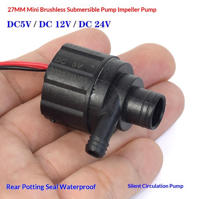 Mini Brushless Water Pump IP67 Waterproof Silent Sealed Centrifugal Circulation Pump for Indoor Tabletop Fountain Fish Tank