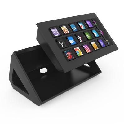 Teclas de Atajo Stream Deck 15 Teclas Personalizables Dispositivo para Streamers Dispositivo para la Mano Izquierda Atajo Teclado Remoto Soporte para Streaming en Vivo Compatible con