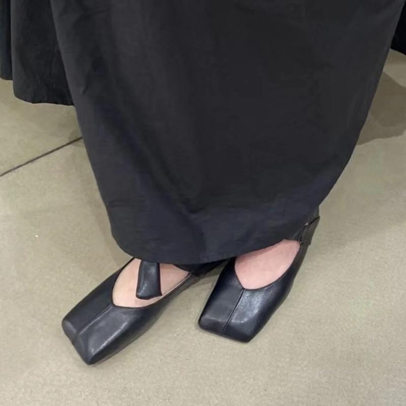 Eckige Zehenpartie Schnürung Glänzend Mary Jane Ballerinas Stilvoll Französisch Flach Silber Neu Frühling und Herbst Flach Ein Riemen Damen Schuhe