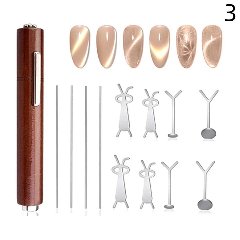 7/13Pcs Cat Eye Magnet Tool Suction Steel Ball Special Magnet Pen Nail Magnet Set For Cat Eye Gel Polish DIY Manicure Tools