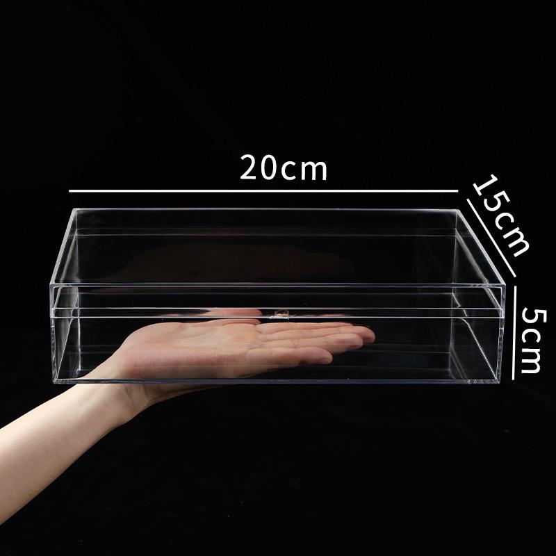 Transparent Square Acrylic Storage Box for Figures - Dustproof Food-grade Plastic, PS Wedding Candy Box with Lid