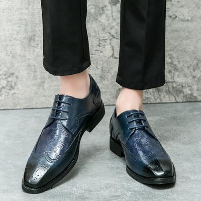 Mode Brogue Neue Mode Freizeit Business Herrenschuhe Trendiger Gentleman Schnürschuhe Hochzeitsparty Outdoor Reisen Spazieren Herrenschuhe