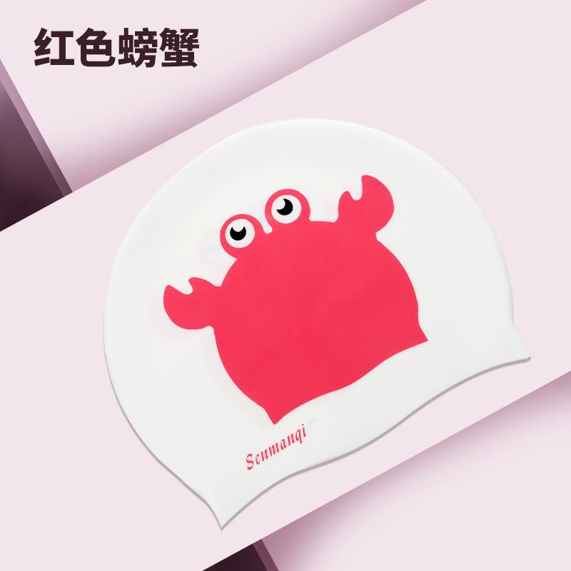 

Cartoon pattern swimming cap does not restrain the head men s swimming hat long hair ear protection silicone adult fashion large