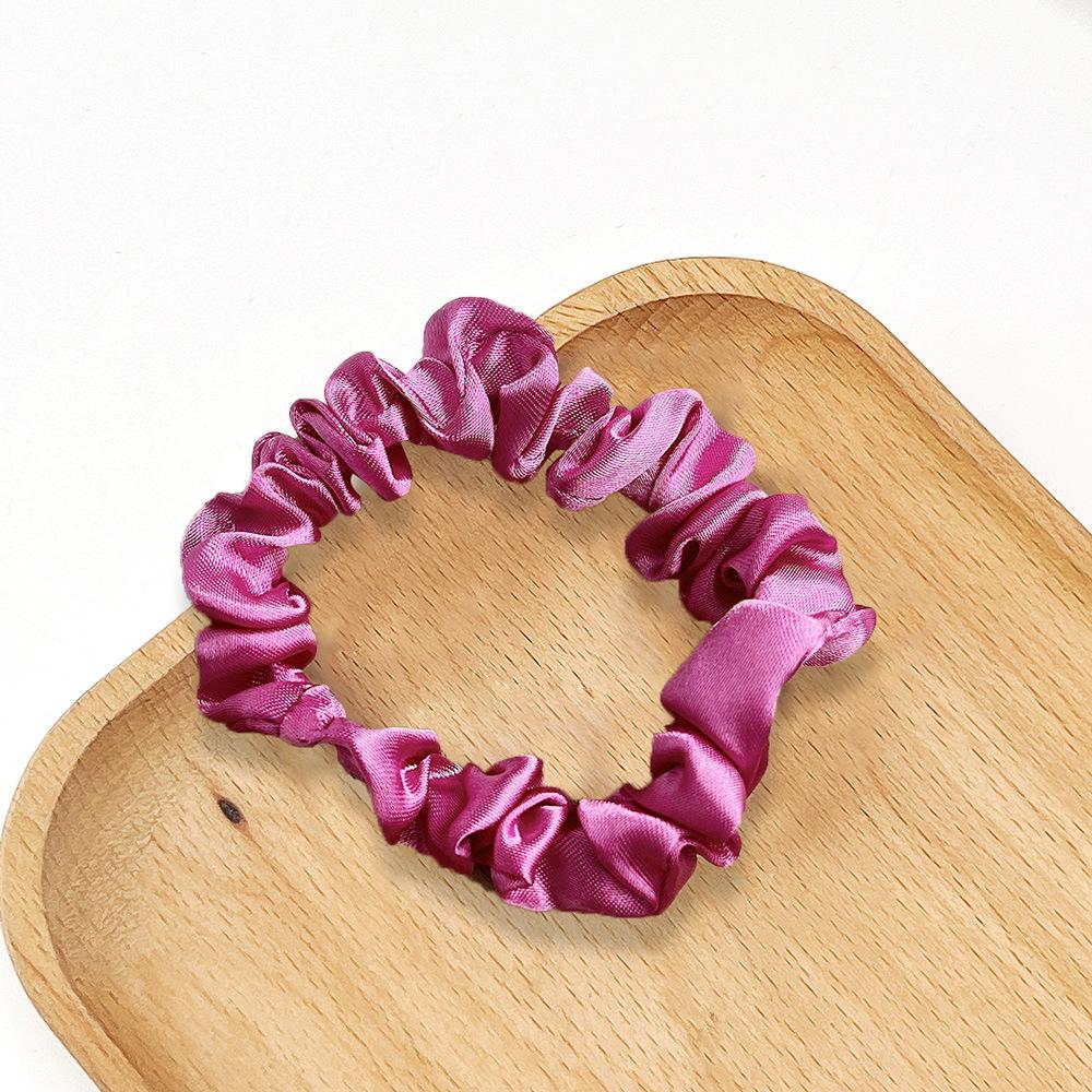 Korean Pleated Satin Hair Ring - Fashionable Elastic Headband for Ponytails