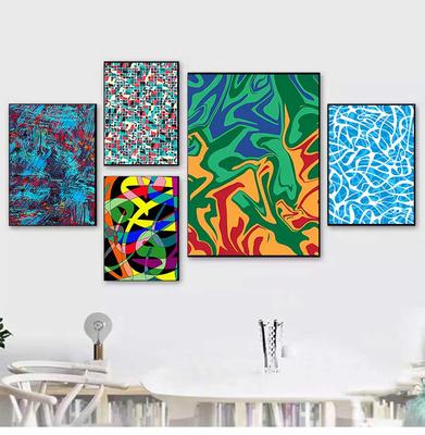 Classic Abstract Art Poster, Colorful Line Image Printing Canvas Art Painting, Used for Home Room Decoration Poster, Frameless