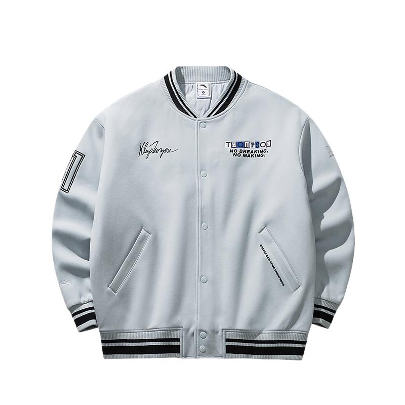 Anta Basketball Series Long Sleeve Single Breasted Loose Cotton Jacket Men Jackets 152541801-1