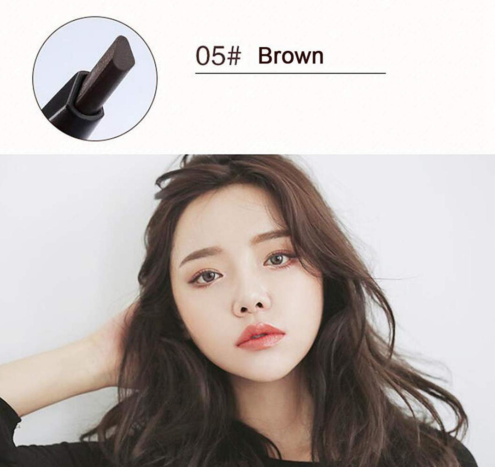 

Водонепроницаемый карандаш для бровей с кистью для макияжа, косметический инструмент One Size коричневый