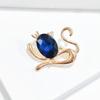Premium Korean Cartoon Kitten Oil-Drop Brooch - Elegant Animal Pin for Women