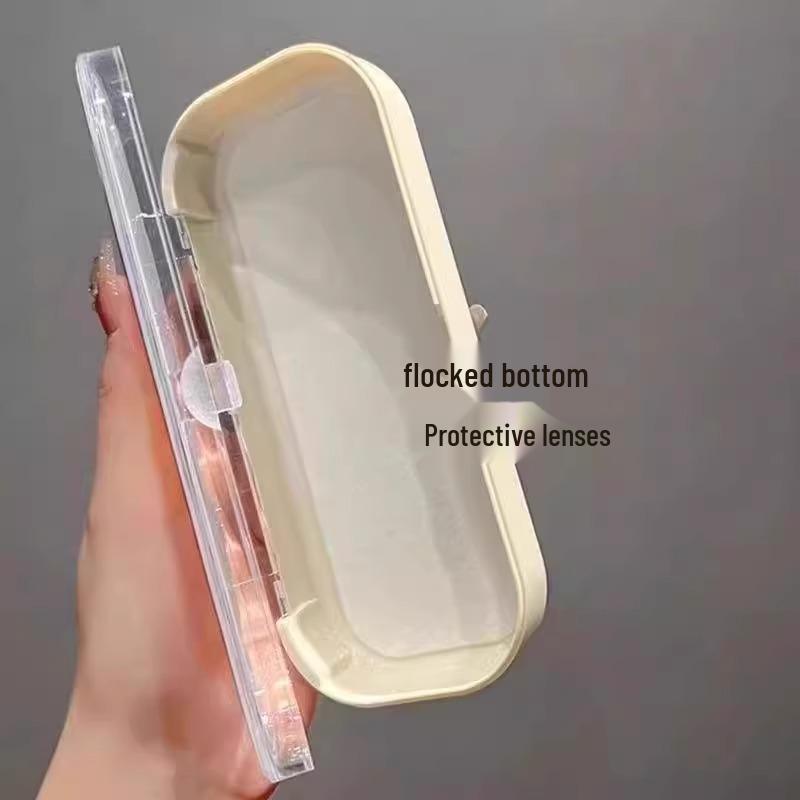Transparent Kids' Eyeglass Case - Portable, Cute, Anti-Pressure & Anti-Fall for Myopia Glasses or Sunglasses.