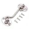 Stainless Steel Cabin Hook And Eye Latch Lock Shed Gate Door Catch Silent Holder