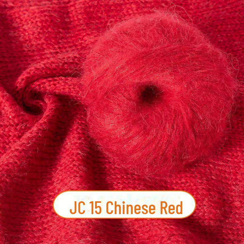 New Glitter Mohair Yarn for DIY Scarves and Baby Items