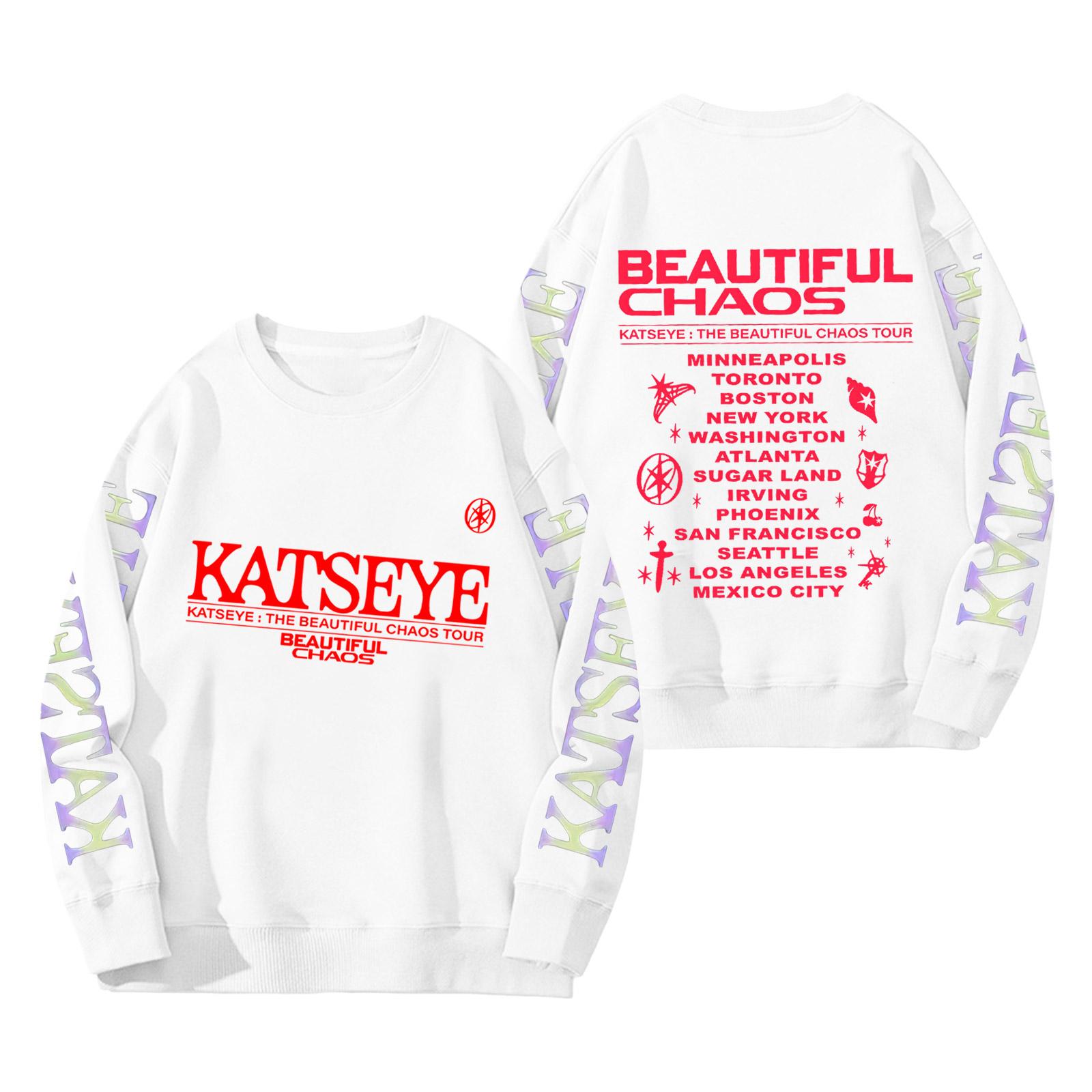 

Жіночий модний пуловер з довгим рукавом, принтом та круглим вирізом XXL білий