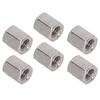 20 Pcs Hex Coupling Nut M8x1.25 L15mm 304 Stainless Steel Threaded Rod Connector for Bolts Studs
