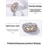 Rhinestone Women's Ring, Ambience Silver Fashion Gold and Silver Two-Tone Ring, Diamond Set