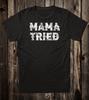Novelty Tee T Shirt 100% Cotton Retro Biker Tattoo Mama Tried