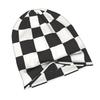 Charcoal Checkerboard Seamless Pattern Adult Fashion Beanie That Transitions Effortlessly from Morning Commutes To Evening Walks While Maintaining a C