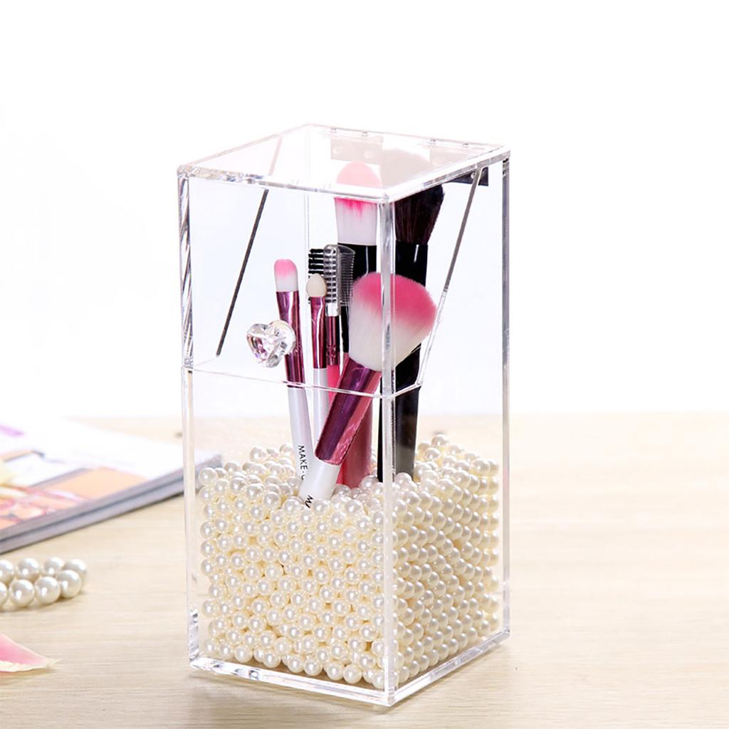 1300PCS Bag Artificial Pearls Beads Decoration For Brush Holder Makeup Organizer(White)