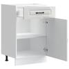 Vidaxl Kitchen Base Cabinet, Kalmar, White, Wood-based Material