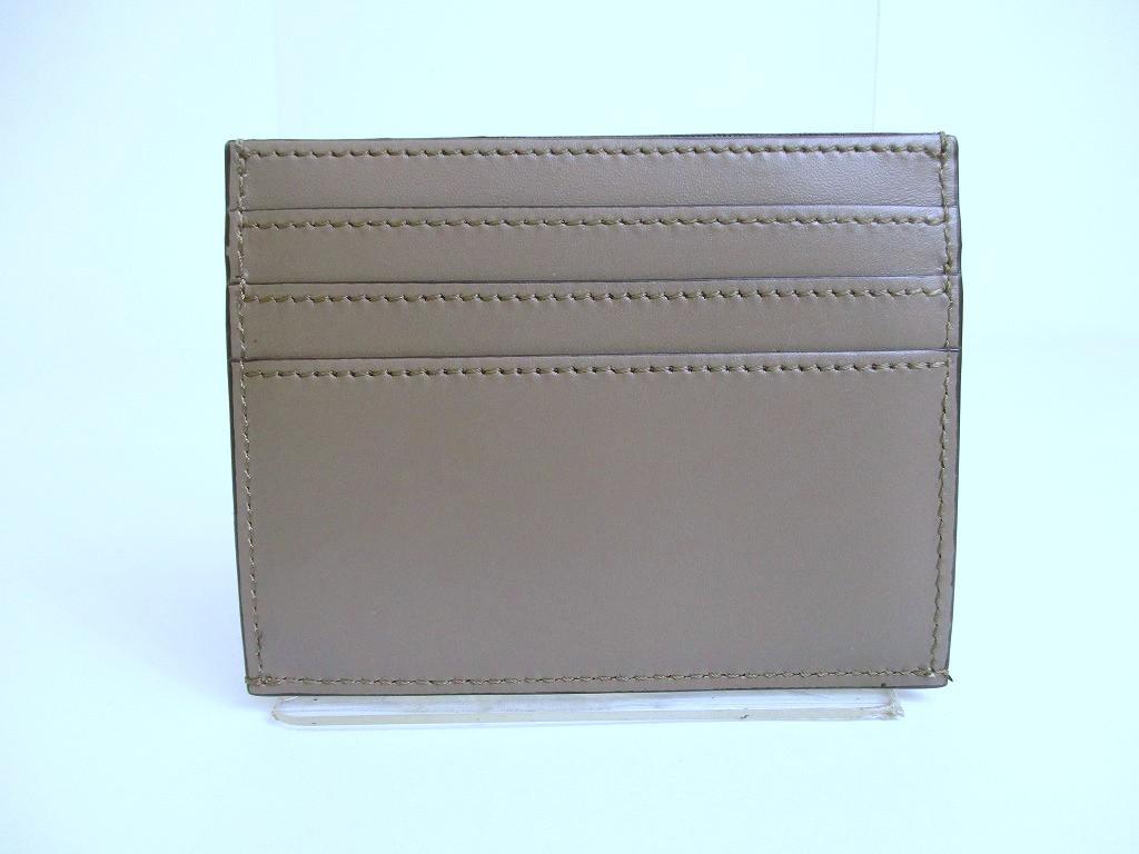Authentic FENDI ROMA Grege Leather Gold H/W Coin Purse Credit Card Holder #a798  Refurbished