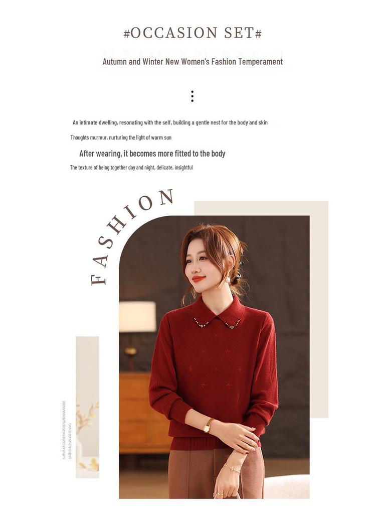 Stylish Doll Collar Sweater: Age-Defying, Light Luxury Lapel Top for Women (2026 Edition)