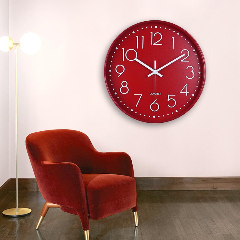 12-inch 30CM Silent Quartz Wall Clock Creative Fashion Home Living Room Clock Three-dimensional Simple Clock