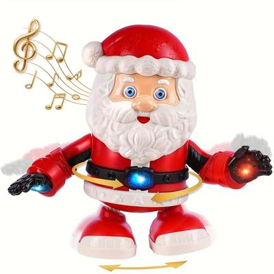 1 Stück Tanzender Schaukelnder Weihnachtsmann, Musik, Singende und Tanzende Animierte Elektronische Weihnachtsspielzeuge für Kinder, Bewegliche Weihnachtsdekorationen