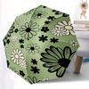 1pc Floral Pattern Automatic Umbrella   Auto Open/Close Folding Umbrella with  8 Rib Frame, 3 Fold Compact Umbrella for Men & Women, 118