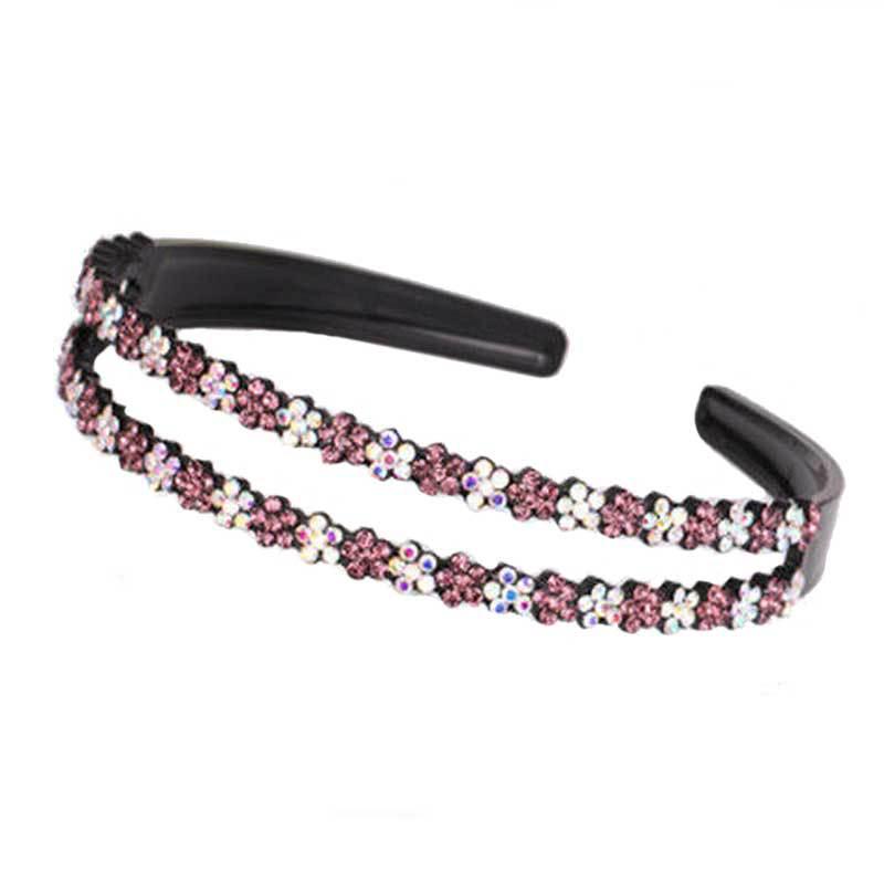 Korean Non-Slip Double Row Plum Blossom Headband for Women and Kids – Versatile Hairpin Accessory
