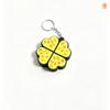 Lucky Four-Leaf Clover Keychain Clickable Buttons Stress Relief Toy Backpack Pendant Party Gift For Kids Adults
