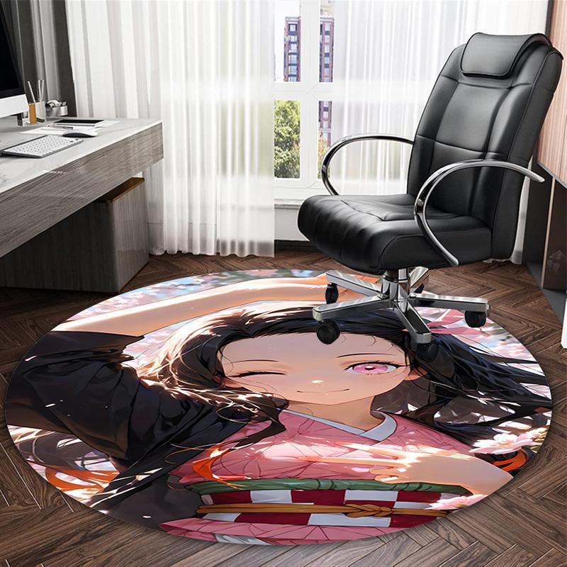 1pc nezouko Carpet, Round Rug, Comfortable, Suitable for Entryways, Living Rooms, Office, And Bedrooms, Christmas Decoration