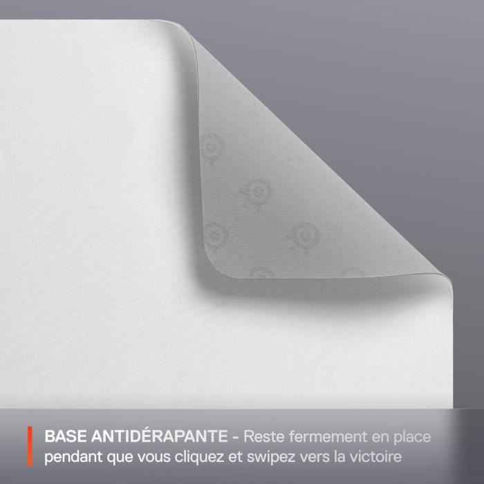 Tapis de souris gaming - STEELSERIES - QcK L - Blanc