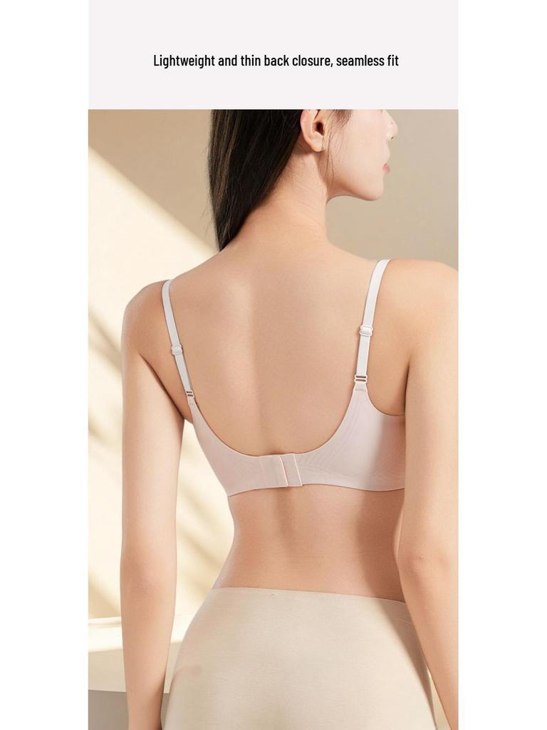 Soft, Skin-Friendly Seamless Bra: Side Support & Enhanced Gathering for Women, No Underwire, High Elasticity
