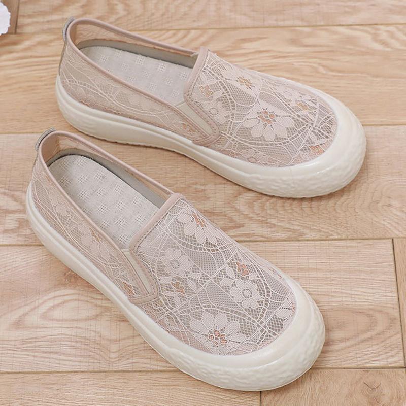 Spring Summer Women’s Breathable Mesh Shoes Lady Lightweight Slip-on Shoes Women Casual Non-slip Comfortable Walking Shoes