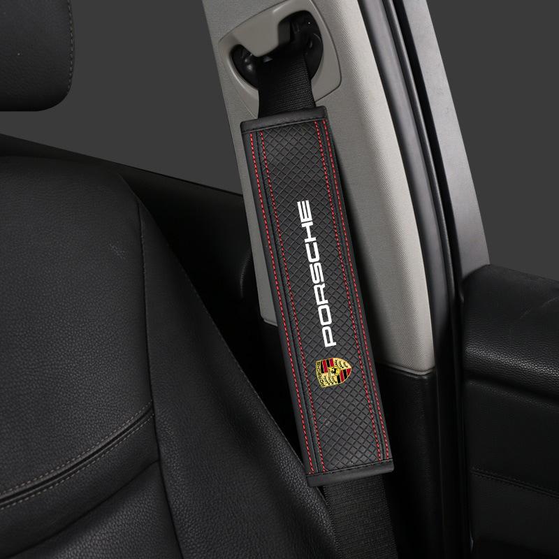 for Porsche Cayenne Panamera Macan Boxster 911 Carrera-GT 928 944 2Pcs Car Seat Belt Protector Cover Auto Interior Accessories
